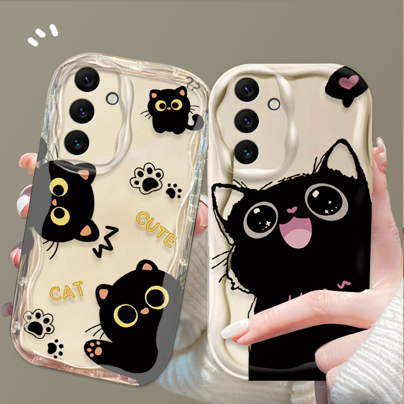 귀여운 큰 눈 검은 고양이 케이스 삼성 갤럭시 A16  - Samsung Galaxy A55 리뷰 및 가격