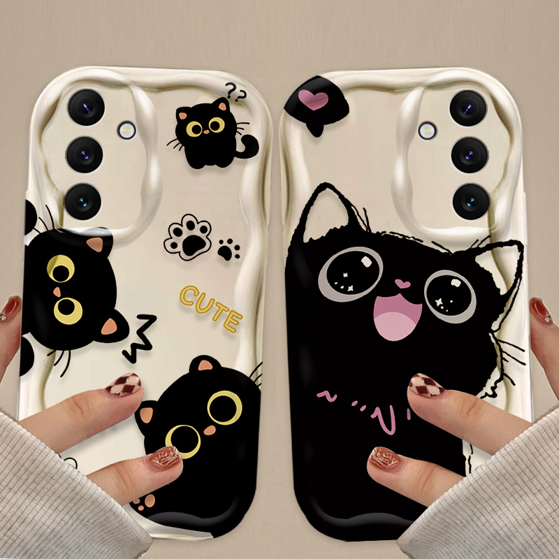 귀여운 큰 눈 검은 고양이 케이스 삼성 갤럭시 A16  - Samsung Galaxy A55 리뷰 및 가격
