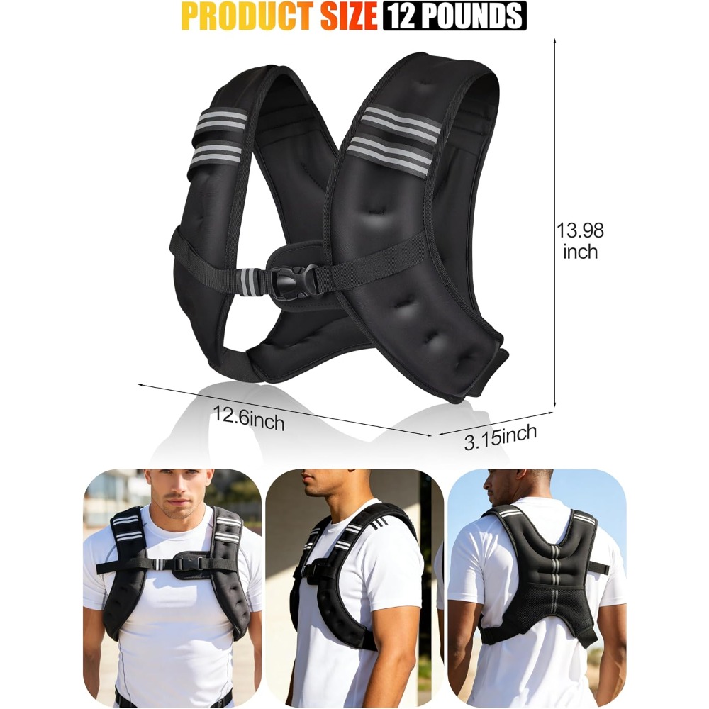 피트니스 웨이트 조끼, 철제 펠릿으로 사전 충전된 조절 - Rugged Sport Strap 리뷰 및 가격